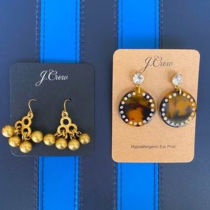 Two Pairs of J. Crew earrings